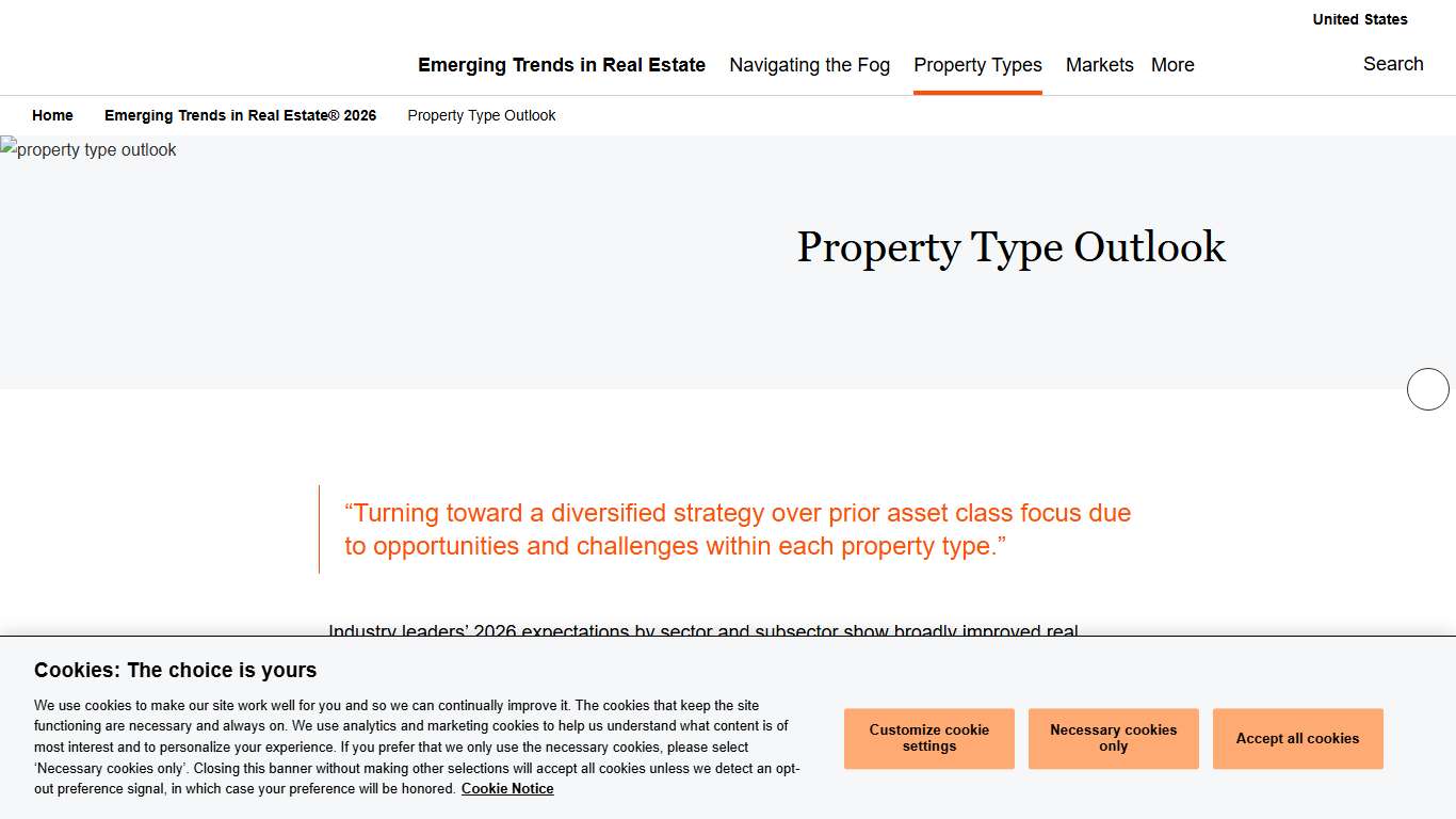 Real estate property type outlook 2026: PwC